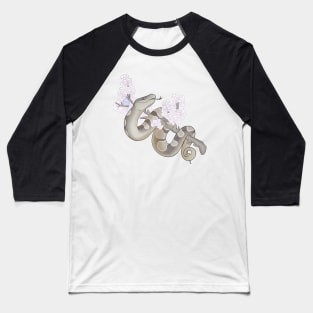 White Sakura Ball Python: Pewter Baseball T-Shirt